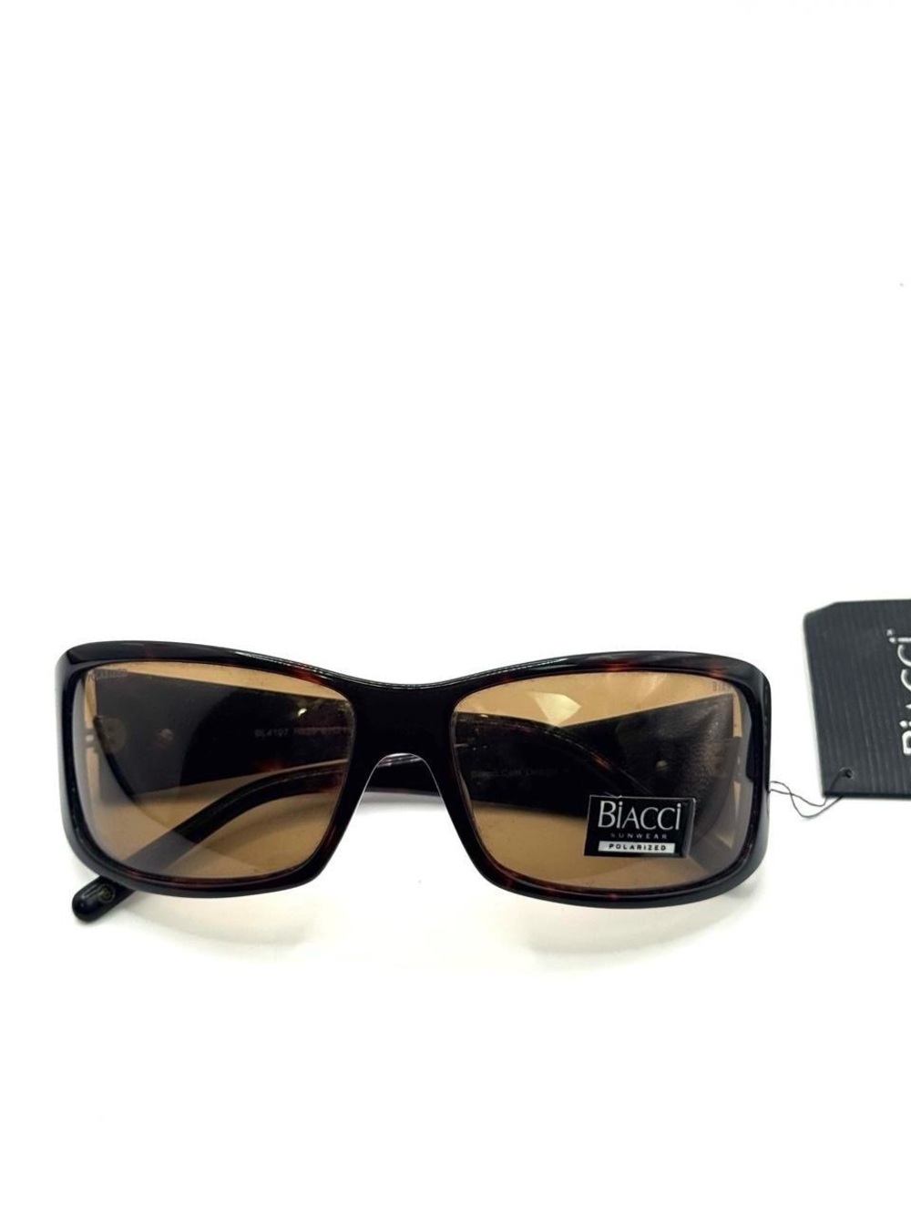 BL4107 NWT Biacci Milano Polarized Tortoise Wrap Sunglasses